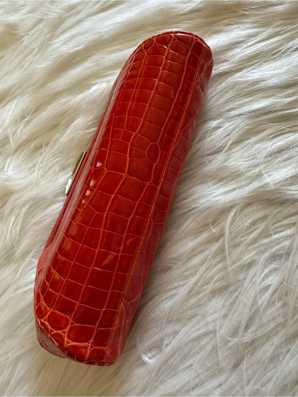 Tiffany & Co. Morgan Clutch Bag Crocodile Leather Red